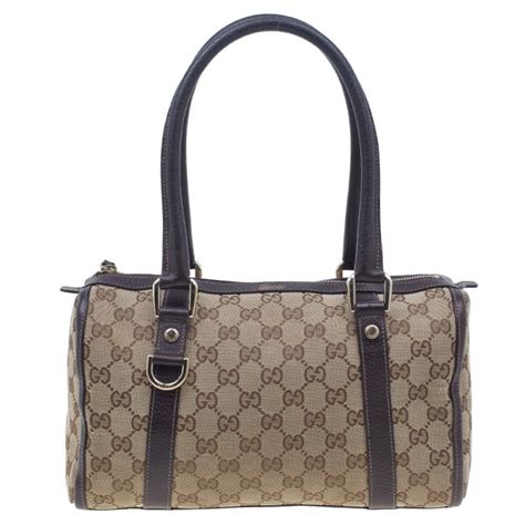 gucci joy boston bag brown|gucci boston bag used.